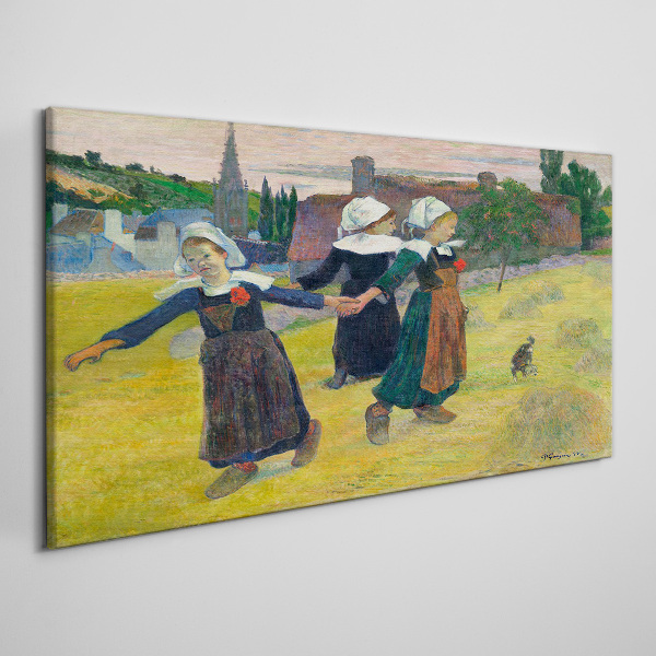 Dancing girls in the countryside Canvas print