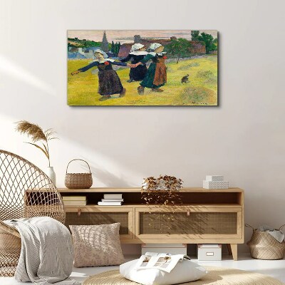 Dancing girls in the countryside Canvas print