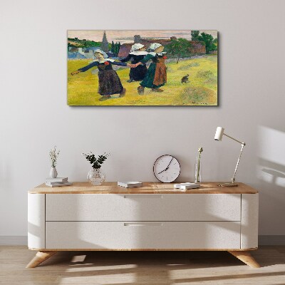 Dancing girls in the countryside Canvas print