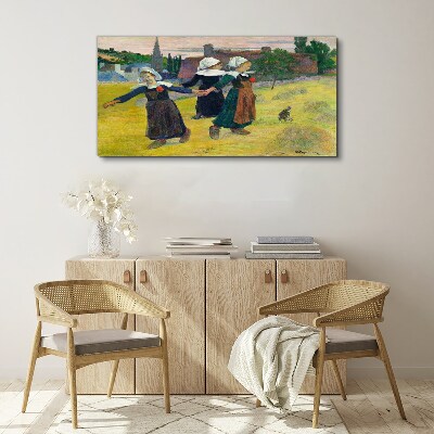 Dancing girls in the countryside Canvas print