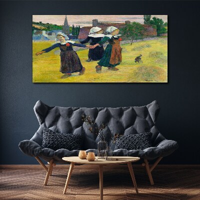 Dancing girls in the countryside Canvas print