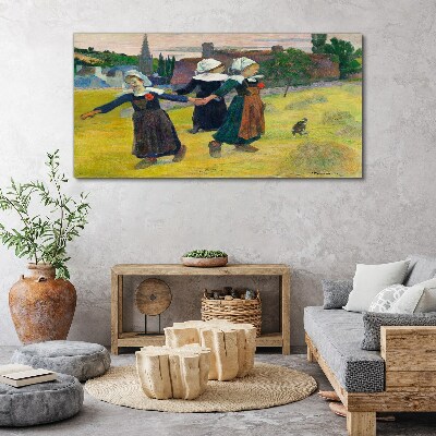 Dancing girls in the countryside Canvas print