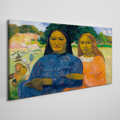 Two women paul gauguin Canvas print