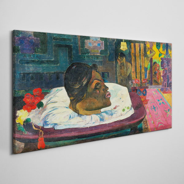 Portrait in pastel colors Canvas print