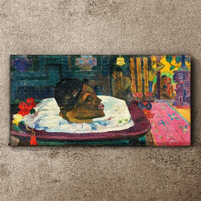 Portrait in pastel colors Canvas print