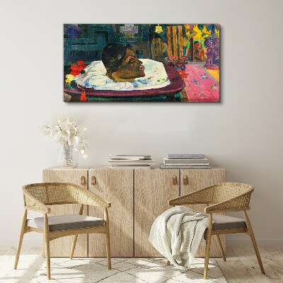 Portrait in pastel colors Canvas print