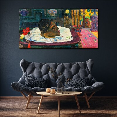 Portrait in pastel colors Canvas print