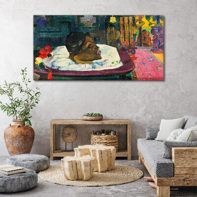 Portrait in pastel colors Canvas print