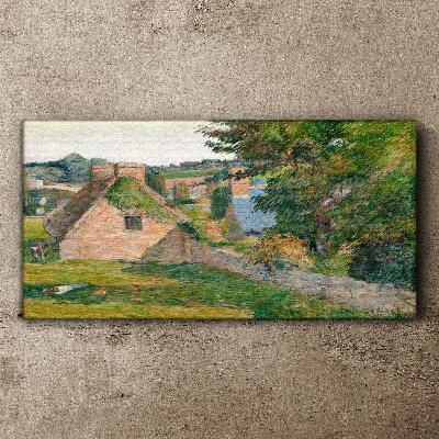 Rural scenery with cottages Canvas print