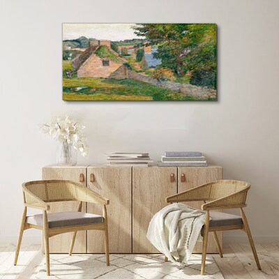 Rural scenery with cottages Canvas print