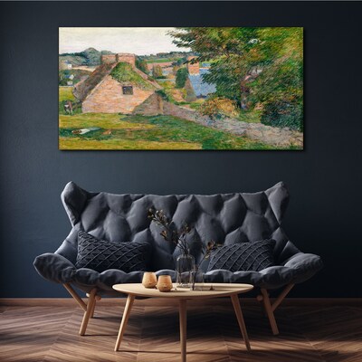 Rural scenery with cottages Canvas print