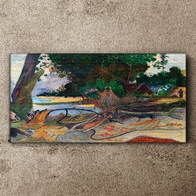 Tropical landscape with trees Canvas print
