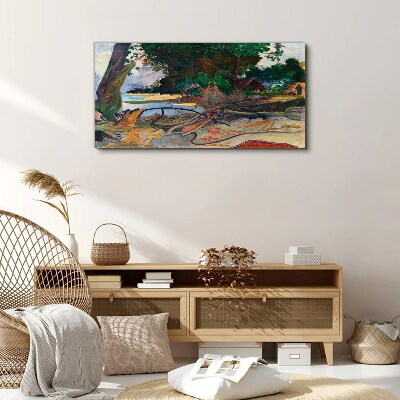 Tropical landscape with trees Canvas print