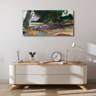 Tropical landscape with trees Canvas print