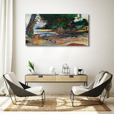 Tropical landscape with trees Canvas print
