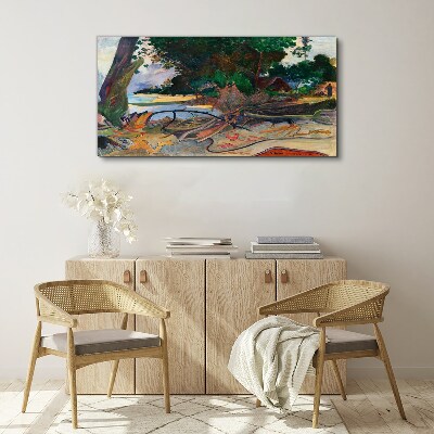 Tropical landscape with trees Canvas print