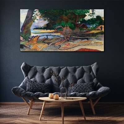 Tropical landscape with trees Canvas print