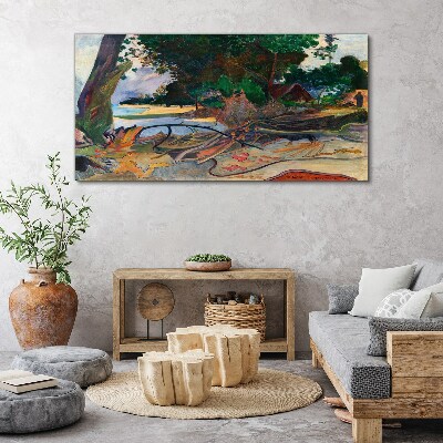 Tropical landscape with trees Canvas print