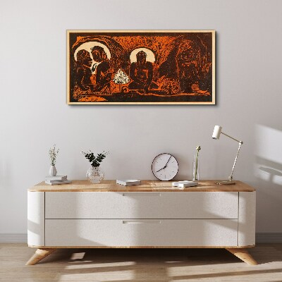 Meeting in the moonlight Canvas print
