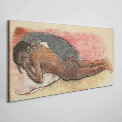 Naked women gauguin Canvas print