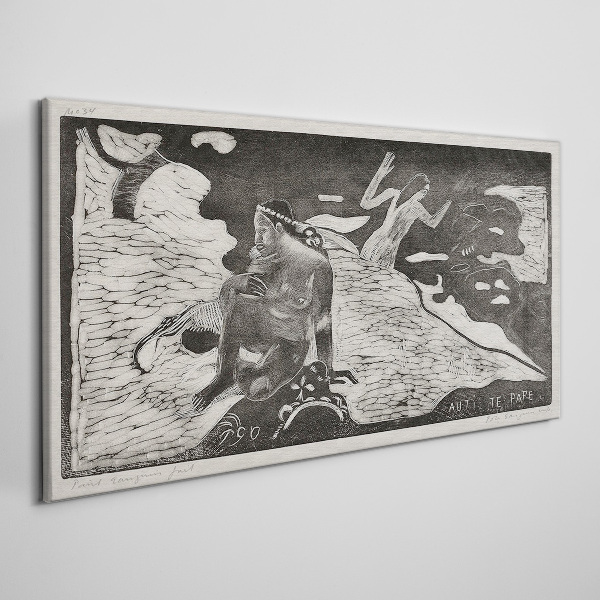 A figure against a background of abstract shapes Canvas print