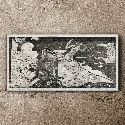 A figure against a background of abstract shapes Canvas print