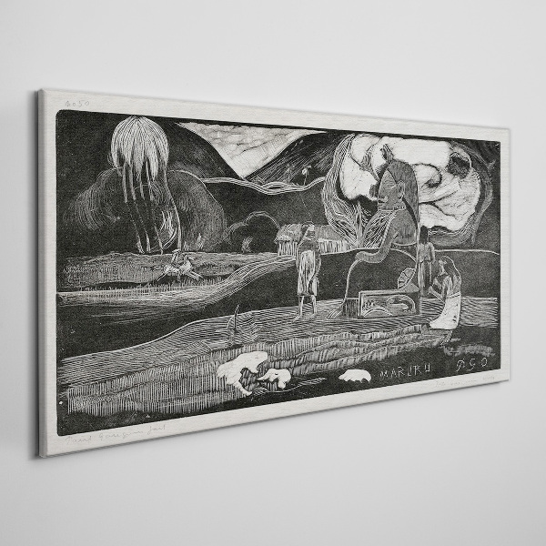 Landscape with figure and nature Canvas print