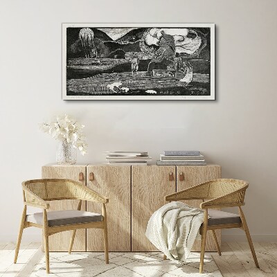 Landscape with figure and nature Canvas print