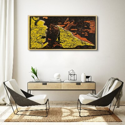 Green wave of emotions Canvas print