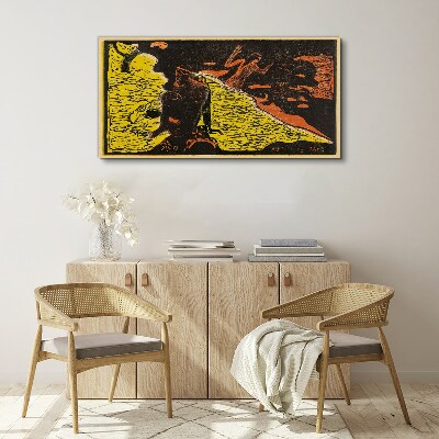 Green wave of emotions Canvas print