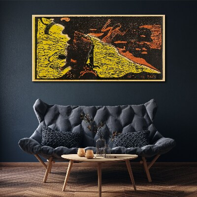 Green wave of emotions Canvas print