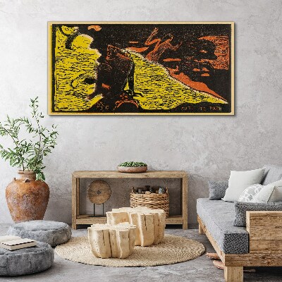 Green wave of emotions Canvas print