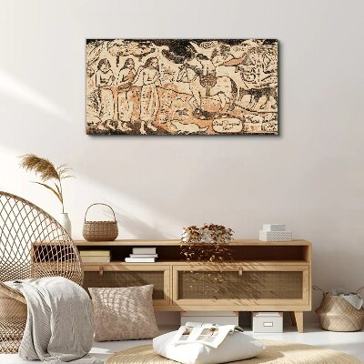 Historical scene against the backdrop of nature Canvas print