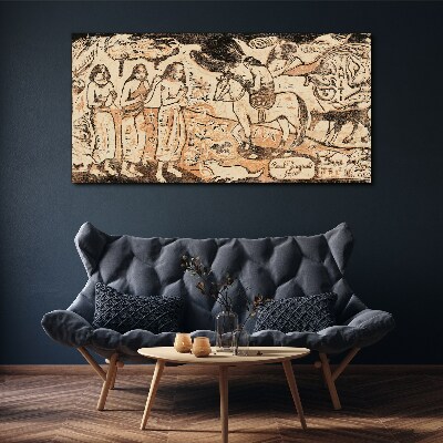 Historical scene against the backdrop of nature Canvas print