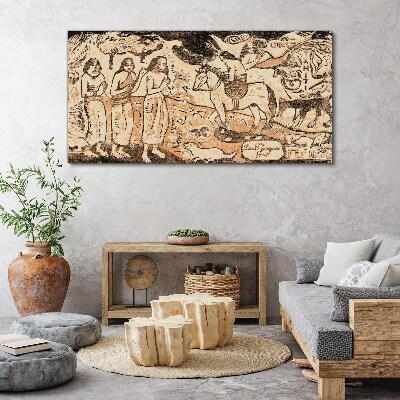 Historical scene against the backdrop of nature Canvas print