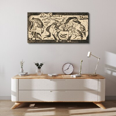 Animals in motion Canvas print