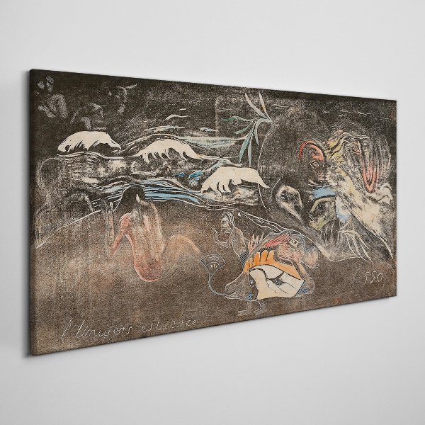 Modern abstraction gauguin Canvas print