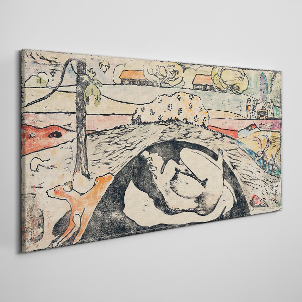 A scene from a rural landscape Canvas print