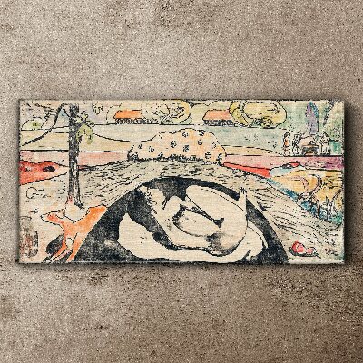 A scene from a rural landscape Canvas print