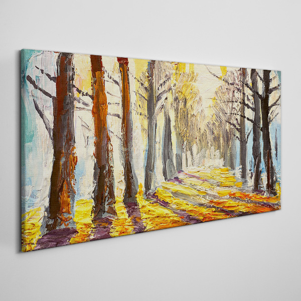 Autumn tree alley Canvas print