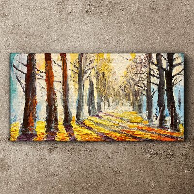 Autumn tree alley Canvas print