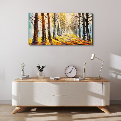 Autumn tree alley Canvas print