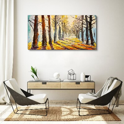 Autumn tree alley Canvas print
