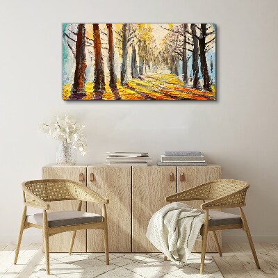 Autumn tree alley Canvas print