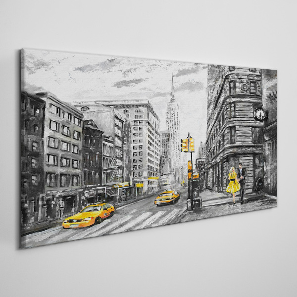 New York street in yellow cabs Canvas print