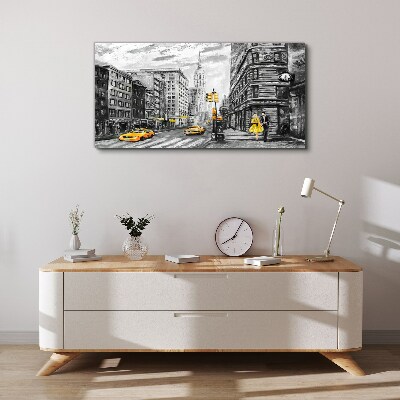 New York street in yellow cabs Canvas print