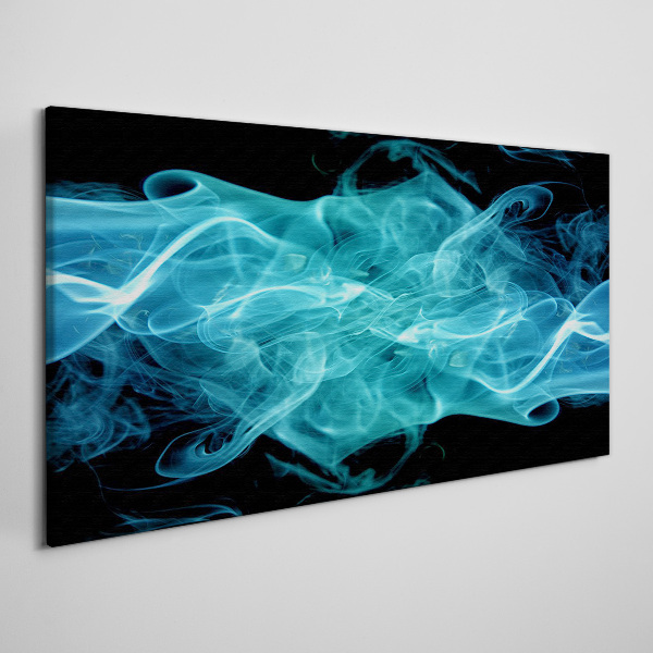 A wave of blue smoke Canvas print