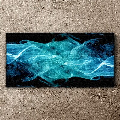 A wave of blue smoke Canvas print