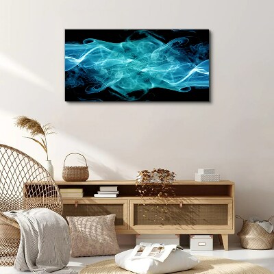 A wave of blue smoke Canvas print
