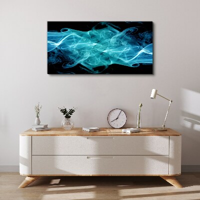 A wave of blue smoke Canvas print